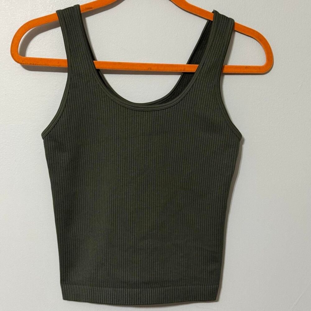A-new-day Women's Green and Khaki Crop-top
